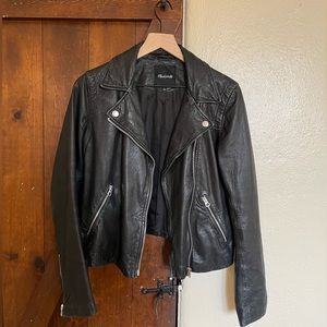 Madewell genuine leather motorcycle jacket